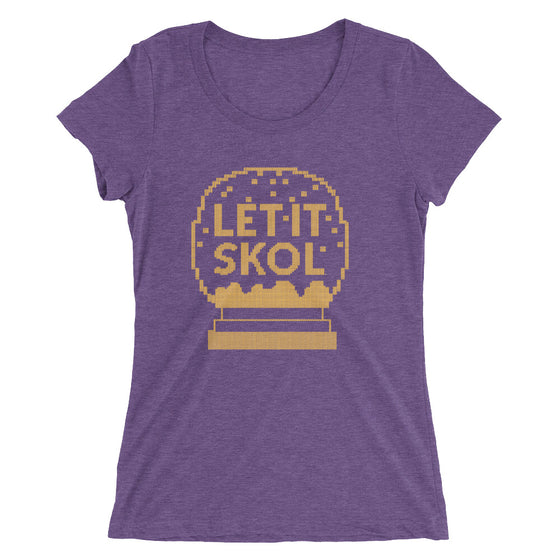 Let It Skol Snow Globe Women's Cut Short Sleeve T-Shirt
