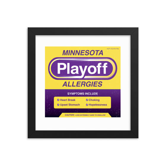 Minnesota Playoff Allergies Vikes Colors Framed Print