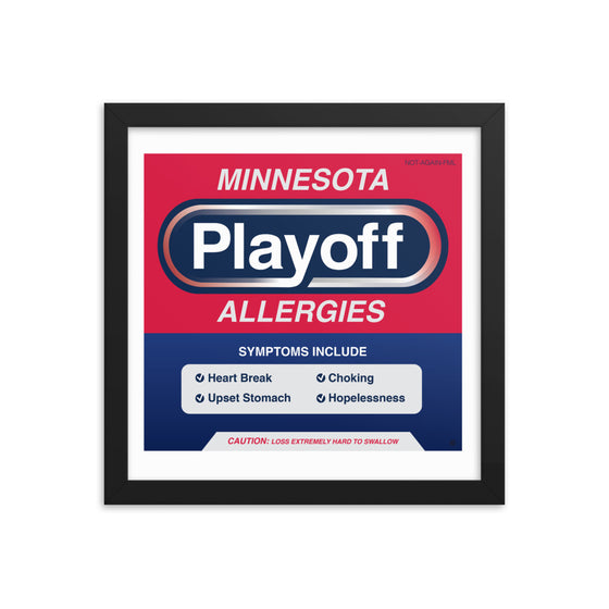 Minnesota Playoff Allergies Twins Colors Framed Print