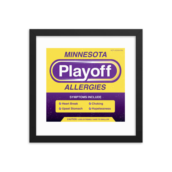 Minnesota Playoff Allergies Vikes Colors Framed Print